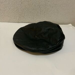Wilson leather newsboy leather black hat Medium